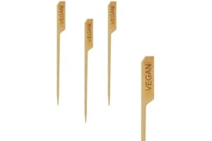 PAPSTAR Finger Food - spiedini/Marcatore "VEGAN" (bamboo/12 cm - 250 pz)