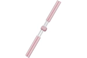 VR VETRINEINRETE Vetrineinrete® Bastone yoga correttivo posturale pilates ginnastica correttiva corpo libero (Rosa)