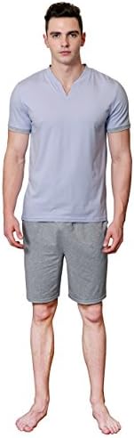 Marster Fashions Men Summer Pajamas Short Sleepwear Soft Cotton Comfortable Nightclothes…