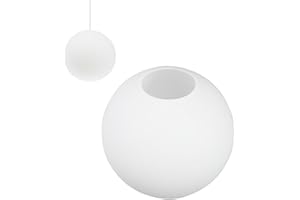 ABOOFAN Pantalla De LáMpara EsféRica De Cristal Esmerilado Blanco 6 Pulgadas Cubierta De Luz para LáMparas Colgantes Accesorio Ideal para Sala Dormitorio Y Comedor