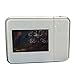 Price comparison product image Dergtgh Weather Forecast Projection Electronic Meteorological Clock Snooze Function Alarm Clock Color Screen Calendar