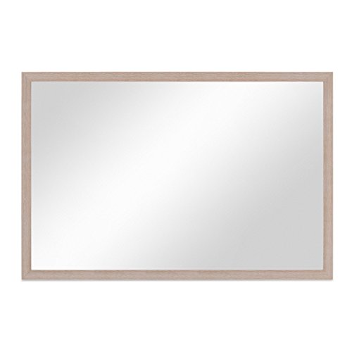 Wand-Spiegel 43×63 cm im Holzrahmen Sonoma Eiche Hell Modern / Spiegelfläche 40×60 cm - 3