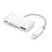 Produktbild SD Adapter 4in1 Kartenleser Card Reader [SD-MicroSD-USB] iOS 12 kompatibel passend für iPhone XS, XS Max, X, Xr, iPad Pro, iPhone 8, 8 Plus, 7, 7 Plus, 6, 6s, 5s von PhoneStar