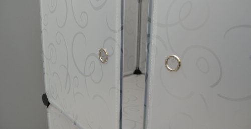 ts-ideen-Armoire--vtements-Commode-Meuble-de-rangement-Entre-chambre-salle-de-bains-Blanc-transparent