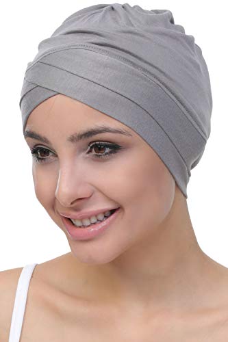 Deresina W gorro de algodón para la quimioterapia, la pérdida de cabello (Gris)