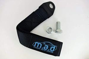 MADPAINTS BLACK M.A.D DOOR PULL HANDLE STRAP LOOP GRAB STRAP INTERIOR RACE CAR TRACK