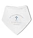 Personalised name and date Christening Bib Boy - Baby Bandana Bib
