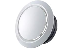 Riloer Copertura per Condotti di Ventilazione per camper e roulotte, 100 mm Griglia Aerazione Regolabile Aria di Mandata Tubo Cappa Griglia Ventilazione