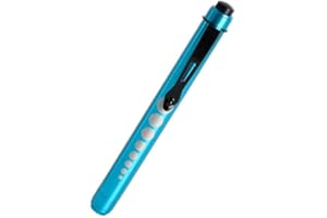 Exeton Penna diagnostica a penna con torcia a LED riutilizzabile con indicatore per pupilla per infermieri e medici con clip da tasca PL02 (blu)