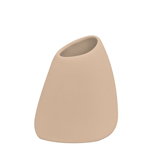 4 Stück Deluxe Badezimmer Zubehör Set – anti-mold Material – Beinhaltet: Seife/Lotionspender, Seifenschale, Zahnbürstenhalter, Becher, verschiedene Designs Pebble Beige - 5
