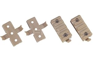 ATAIRSOFT WorldShopping4U Wing-loc Picatinny Fixation Adaptateur en Plastique Lot de 2 Couleurs (Noir, de) pour Ops Rapide Rail 20 mm Casque Mich Airsoft