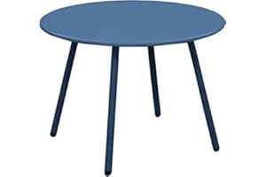 Proloisirs Table Basse Jardin Ronde en Acier Rio 50 cm