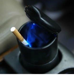 X&L Modern fashion creative car with light ashtray car trash can 9.5x7cm , 9.5x7cm