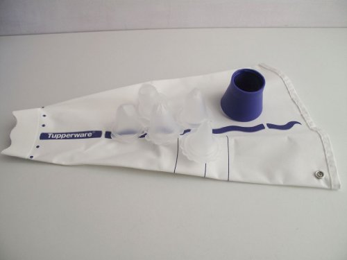 TUPPERWARE Backen Tortenzauber 400 ml blau/lila 5 Tüllen D70 Dressierset 7227 - 3