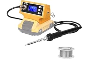 WITLIGHT Mellif Soldering station for Dewalt Battery 20V, Cordless Soldering Iron Station with Digital Display, Auto-Sleep,°C/°F Conversion,Welding Tool for DIY, Repair, Wire Welding(Bare Tool)-Orange