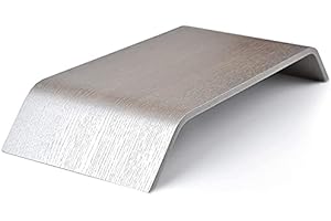 Valiai Robuster TV-Ständer aus Holz, Tragbarer Büro Laptop Ständer, Tablet Ständer, Erhöhter Computerständer im Minimalistischen Skandinavischen Stil, Monitorständer, Helle Eichenfarbe (Silber)