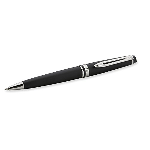 Waterman S0951900 Expert-Kugelschreiber (Strichstärke M, mattschwarz mit Palladiumzierteilen, blaue Tinte) - 2