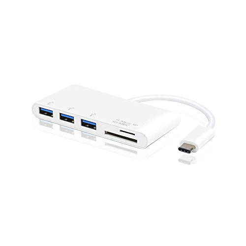 ADWITS Hub 3.1 Type-C USB per MacBook Google Nuovo Chromebook Pixel, Adattatore USB-C Multi-Porta con Porta USB3.0 X3 + Lettore di schede MicroSD + SD/MMC