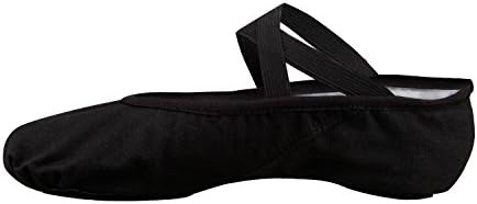 Powerbank2013 Soft Canvas Ballets Dance Split Flat Shoes Gymnastics Dancing Slippers For Girls Women Ladies In Different Sizes (Black, EU 31=200mm=7.87 Inch=UK 13)