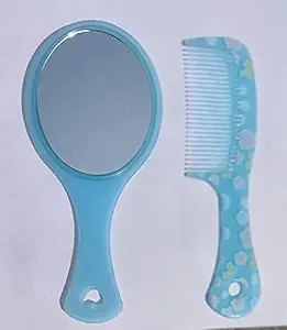 Chota Bhais Combo Of Hair Comb And Mirror Set For Women And Girls Casual And Travelling Use