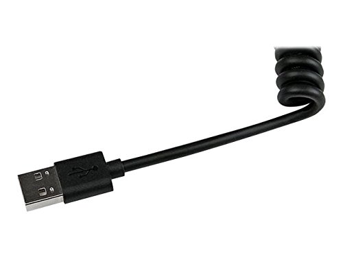 StarTech.com 60cm Apple 8-pin Lightning auf USB Spiralkabel für iPhone / iPod / iPad – 0,3m Ladekabel – Schwarz – St/St - 3