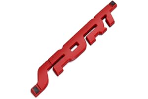 AUTOZOCO Emblema Adhesivo Sport, Insignia Sport, Pegatina Sport, Insignia Adhesiva Sport, Apto para Maletero y para Lateral, Universal, Material Metálico, 13.5 cm Ancho x 2 cm Alto, Rojo