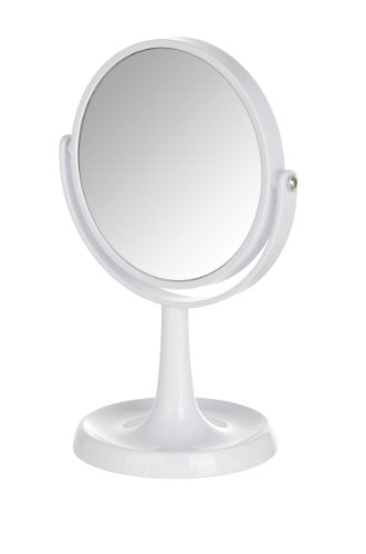 Wenko 3656520100 Kosmetik Standspiegel Rosolina weiß, Spiegelfläche ø 15cm, 500% Vergrößerung, Kunststoff, 19.5 x 28 x 14 cm, weiß - 6