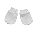 BabywearUK White Scratch Mittens - British Made