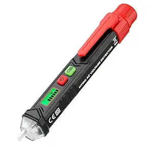 HASTHIP Multifunctional Smart Voltage Testing Pen Dual-Range 12V-1000V/48V 1000V NCV Non-Contact Electrical Tool Tester Safe Operation Adjustable Sensitivity Buzzer Alarm with LED (Without Battery)