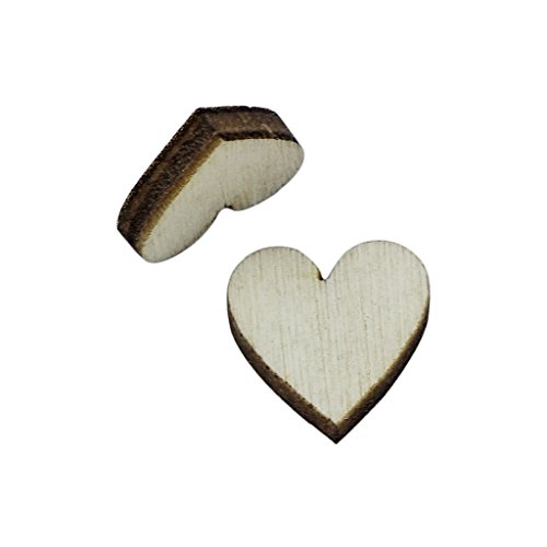100pcs DIY Set Herz Holz Scrapbooking Dekoherzen Verschönerung Scrapbook - 6