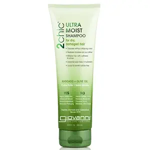 Giovanni Cosmetics 2 Chic Avocado & Olive Oil Ultra Moist Shampoo, 8.5Oz