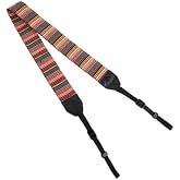 Arcury RCS15 Renkli Kamera Askısı, Renkli Şifreli &Ccedil;izgili Dokuma, 62cm Uzunluk, 3,9cm Genişlik