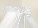 LUXURY BABY COT/BED CANOPY DRAPE-BIG 485cm MOSQUITO NET NURSERY BEDDING + HOLDER (White)