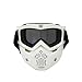 Produktbild Solarium Schutzbrille Motorradhelm Off Road Fahrer Mit Outdoor Schutzbrillen Maske Retro Maskenbrille Ausgestattet White Silver Damen Herren