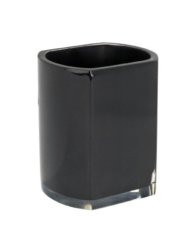 WENKO 20008100 Zahnputzbecher Lido Black , Kunststoff – Polyresin, 8.1 x 9.9 x 7 cm, Schwarz - 6