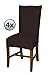 Bellboni - chair cover, fitted cover, fitted chair cover, bi-elastic, stretch, 4 pack, brown chocolate