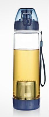 Qzoox portable travel mug filter tea cup sports cups leak-proof travel mugs kettle- Dark Blue 600mL