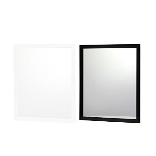 Spiegel Wandspiegel Türspiegel Schminkspiegel Flurspiegel Rechteckig Kunststoff Schwarz