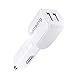 Produktbild Lumsing 2-Port USB Auto Ladegerät Kfz Auto Ladegerät für iPhone, iPad, iPod, Samsung Galaxy, HTC, Nokia, Nexus, Motorola, Blackberry, Nook, Bluetooth Lautsprecher und Kopfhörer (Weiß)