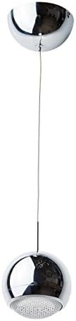 Industrial urban long pendant light of a globe shape in modern style chrome metal colour glass 1 cold LED light bulb included diffuser for a litchen dining room or lounge 170cm long 4200K 1*6W LED