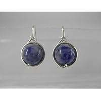 Ohrringe Noble - Edelstein Sodalith - versilbert