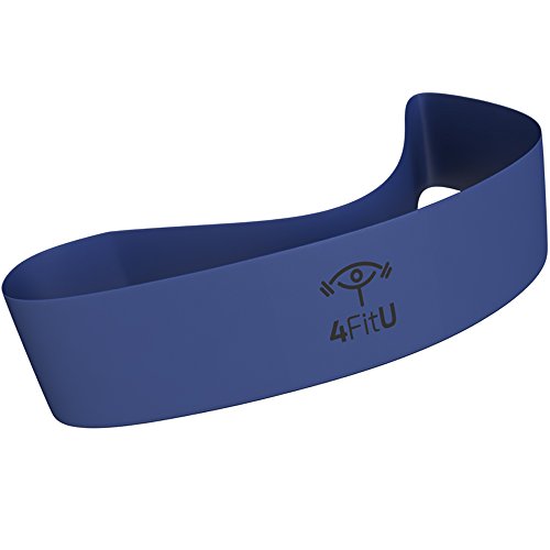 4FitU Fitnessbänder / Trainingsbänder, verschiedener Widerstand (Leicht, Mittel, Schwer). Ideal für Krafttraining, Yoga und Pilates. 100 % Naturlatex, verschiedene Widerstände Complete Resistance Set of 4 Bands - 6