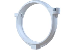 First Plast - Gouttière PVC 25 demi-ronde - Collier bride pour tube de descente PVC Ø80 - blanc - First Plast