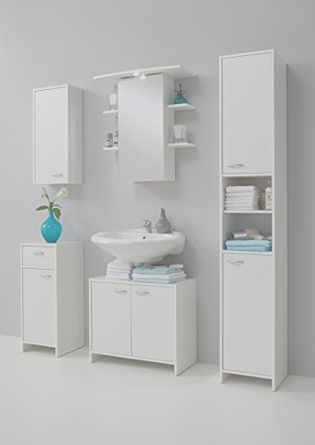 FMD Möbel 901-008 Spiegelschrank Madrid 8, 65 x 72 x 29 cm, weiß - 3