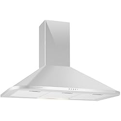 KLARSTEIN Karajan 90 - Hotte aspirante Design Moderne en Acier Inoxydable (90cm, 3 Niveaux de Puissance, Extraction 536m³/h)