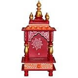 MVEE Wooden Temple/Pooja Mandir/Mandapam/Home Temple (20 L x 20 D x 46 H cm)
