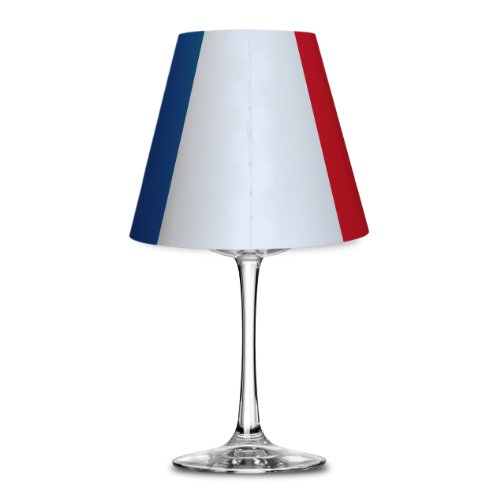 Fanartikel Fußball WM 2014 Brasilien Lampenschirm Glas (Weinglas) Teelicht #1085 (Frankreich)