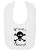 Personalised Pirate Name Skull And Crossbones Customise With Name Velcro Fastening Baby Bib