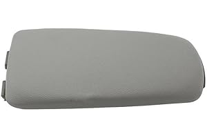 Inovey La Cubierta del Reposabrazos De La Consola Central 8E864245E Es Compatible con El Audi A4 B6 B7 2001-2008.- Gris- Cuero