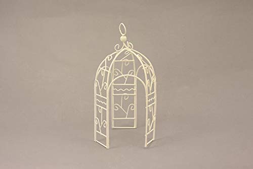 Preisvergleich Produktbild Dekop Modell Miniaturgarten, Pavillon Mini, weiß, Höhe ca. 12,5cm (444444635096903)
